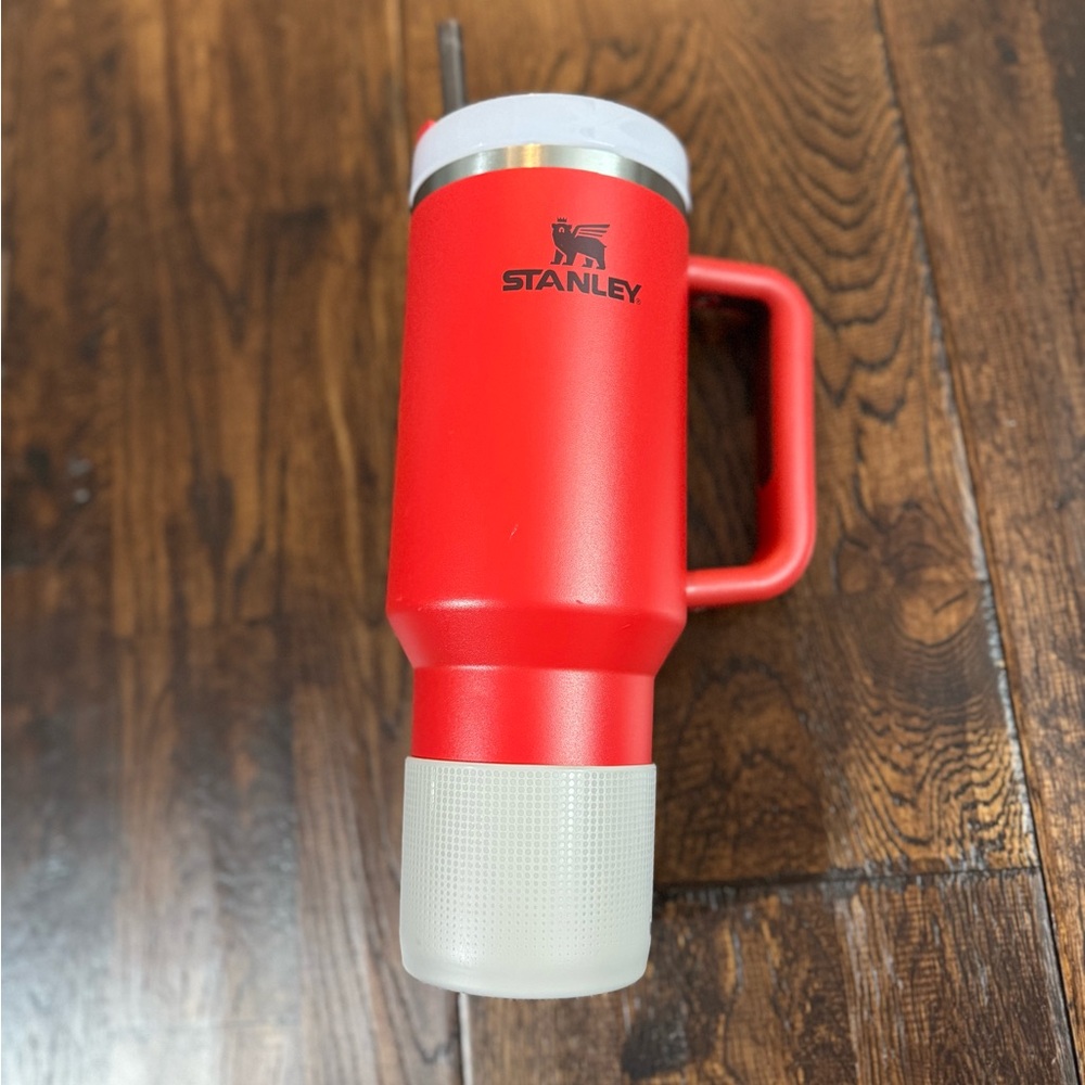 Stanley Red 40 oz Tumbler with Multi-Color Straw and Boot Bundle - Picture 14 of 15